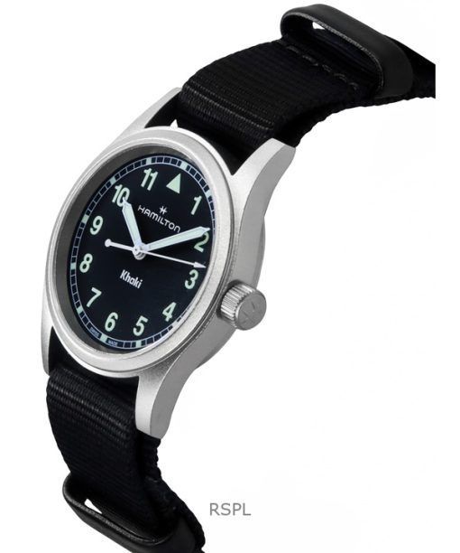Hamilton Khaki Field Textile Strap Black Dial Quartz H69301430 Unisex Watch