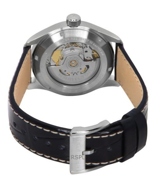 Hamilton Khaki Field Murph Leather Strap White Dial Automatic H70405710 100M Men's Watch