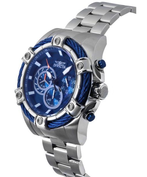 Invicta Bolt Chronograph Stainless Steel Blue Dial Quartz 25513 100M Men's Watch