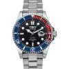 Invicta Pro Diver Stainless Steel Black Dial Pepsi Bezel Quartz 44708 100M Men's Watch