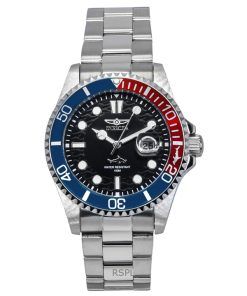 Invicta Pro Diver Stainless Steel Black Dial Pepsi Bezel Quartz 44708 100M Men's Watch