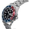 Invicta Pro Diver Stainless Steel Black Dial Pepsi Bezel Quartz 44708 100M Men's Watch