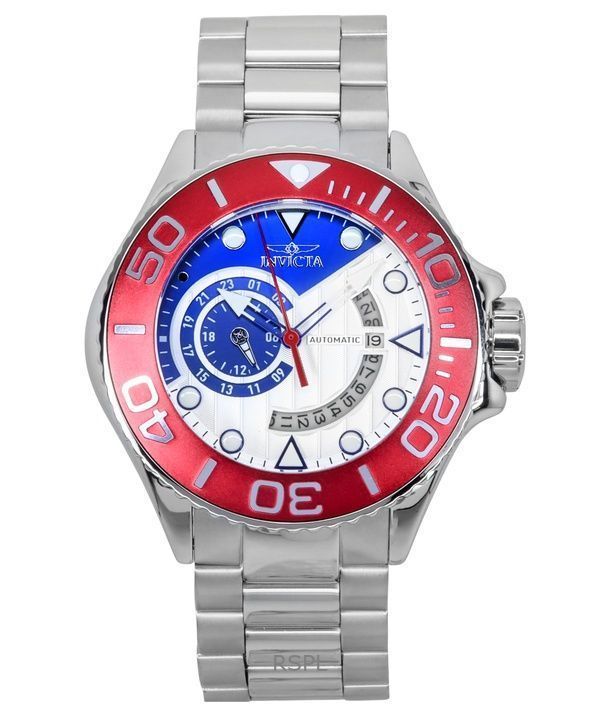 Invicta Grand Diver Stainless Steel Blue And Silver Dial Automatic 47545 300M Men's Watch