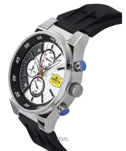 Invicta Racing Chronograph Silicone Strap White Dial Quartz 47736 Men's Watch