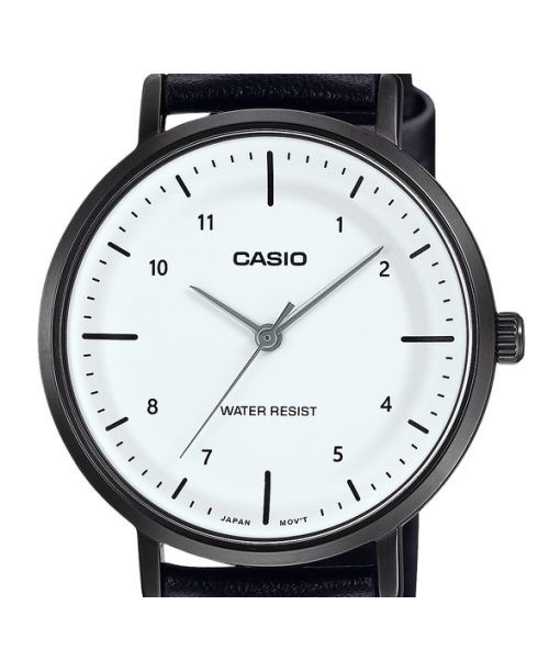 Casio Standard Analog Leather Strap White Dial Quartz LTP-VT03BL-7B Women's Watch