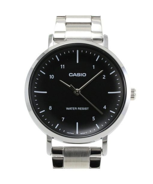 Casio Standard Analog Stainless Steel Black Dial Quartz LTP-VT03D-1B Women's Watch