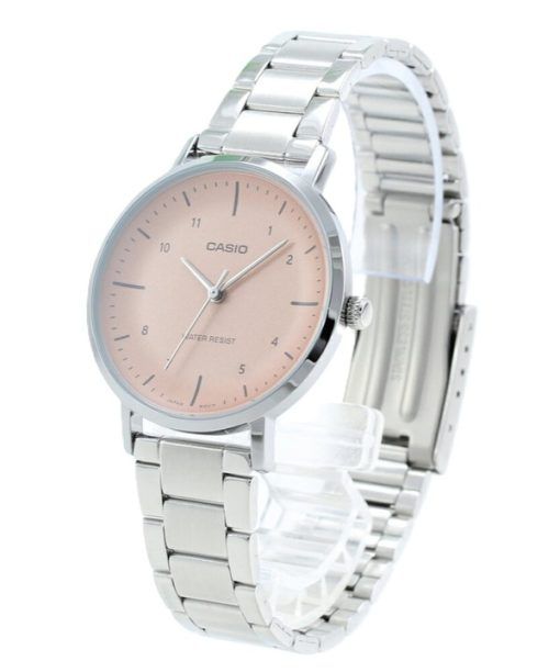 Casio Standard Analog Stainless Steel Salmon Dial Quartz LTP-VT03D-4B Women's Watch