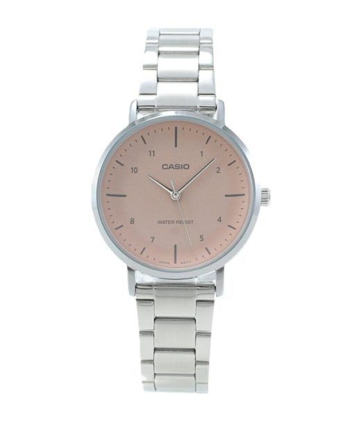 Casio Standard Analog Stainless Steel Salmon Dial Quartz LTP-VT03D-4B Women's Watch
