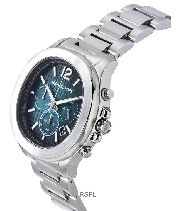 Michael Kors Oversized Sage Chronograph Stainless Steel Green Dial Quartz MK9191 Men's Watch