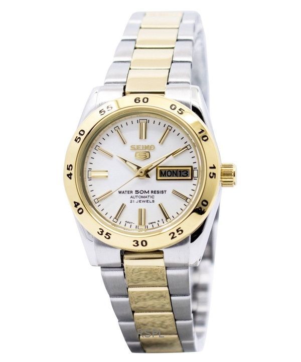 Refurbished Seiko 5 Sports Two Tone Stainless Steel Silver Dial Automatic SYMG42K1 Women's Watch