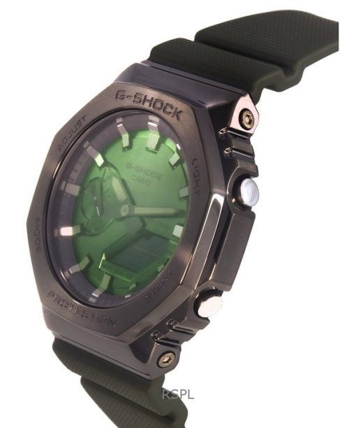 Refurbished Casio G-Shock Analog Digital Green Dial Resin Strap Quartz GM-2100B-3A 200M Men's Watch