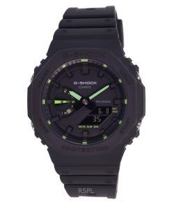 Refurbished Casio G-Shock Analog Digital Neon Accent Resin Strap Black Dial Quartz GA-2100-1A3 200M Men's Watch