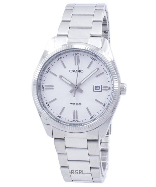 Refurbished Casio Analog Stainless Steel White Dial Quartz MTP-1302D-7A1V Men's Watch