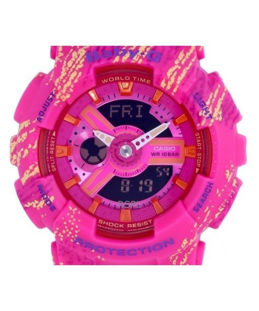 Refurbished Casio Baby-G Analog Digital Resin Strap Multicolor Dial Quartz BA-110TX-4A 100M Women's Watch