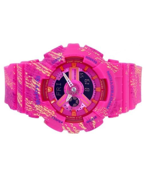 Refurbished Casio Baby-G Analog Digital Resin Strap Multicolor Dial Quartz BA-110TX-4A 100M Women's Watch