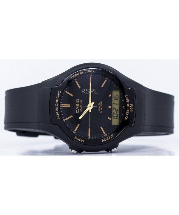 Refurbished Casio Analog Digital Resin Strap Black Dial Quartz AW-90H-9EVDF Men's Watch