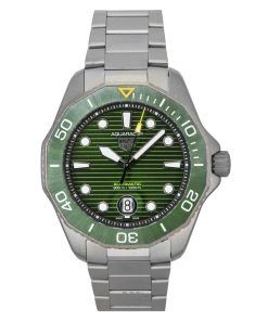 Tag Heuer Aquaracer Professional Date Titanium Green Dial Automatic Diver's WBP208B.BF0631 300M Men's Watch