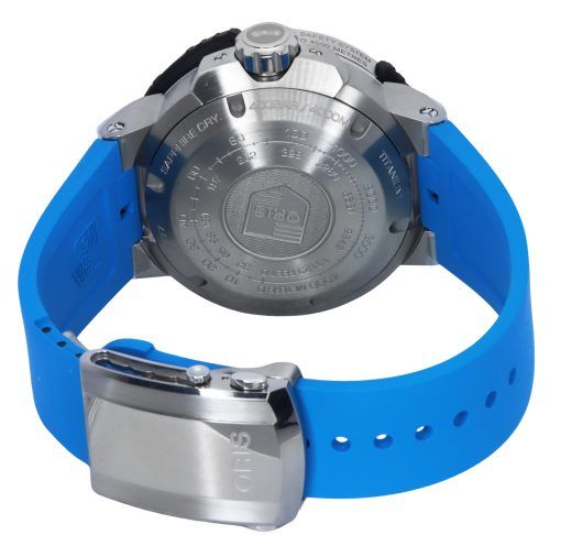 Oris Aquis Pro Rubber Strap Blue Dial Automatic Diver's 01-400-7777-7155-Set 4000M Men's Watch