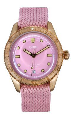 Oris Divers Sixty Five Cotton Candy Pink Dial Automatic 01-733-7771-3158-07-3-19-04BRS 100M Unisex Watch