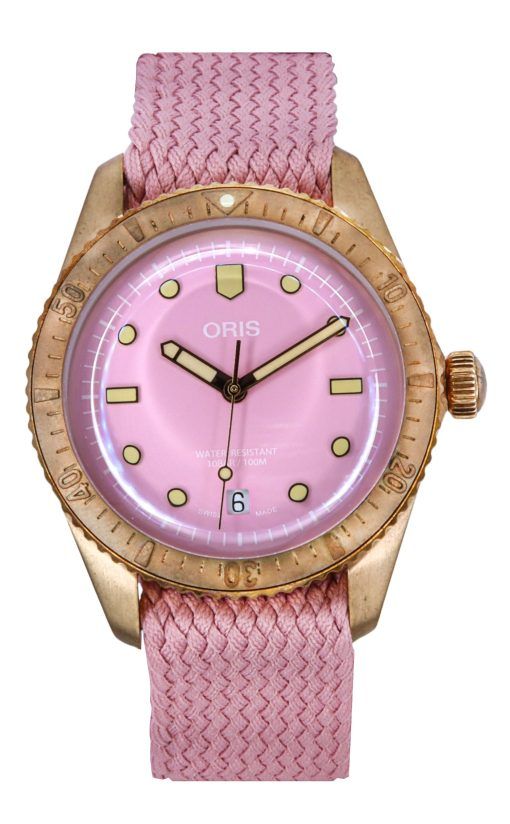 Oris Divers Sixty Five Cotton Candy Pink Dial Automatic 01-733-7771-3158-07-3-19-04BRS 100M Unisex Watch