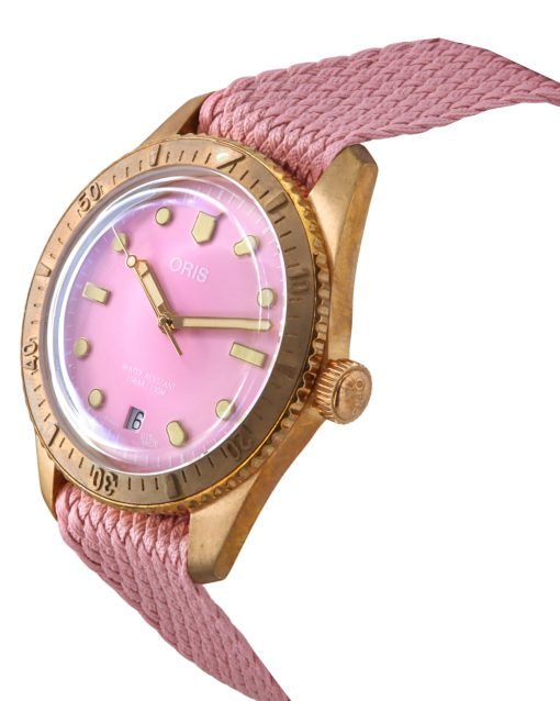 Oris Divers Sixty Five Cotton Candy Pink Dial Automatic 01-733-7771-3158-07-3-19-04BRS 100M Unisex Watch