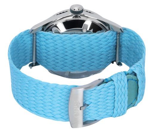 Oris Divers Sixty-Five Cotton Candy Textile Strap Blue Dial Automatic 01-733-7771-4055-07-3-19-02S 100M Unisex Watch