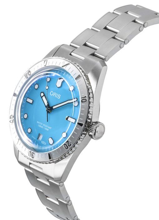 Oris Divers Sixty-Five Cotton Candy Stainless Steel Blue Dial Automatic 01-733-7771-4055-07-8-19-18 100M Unisex Watch
