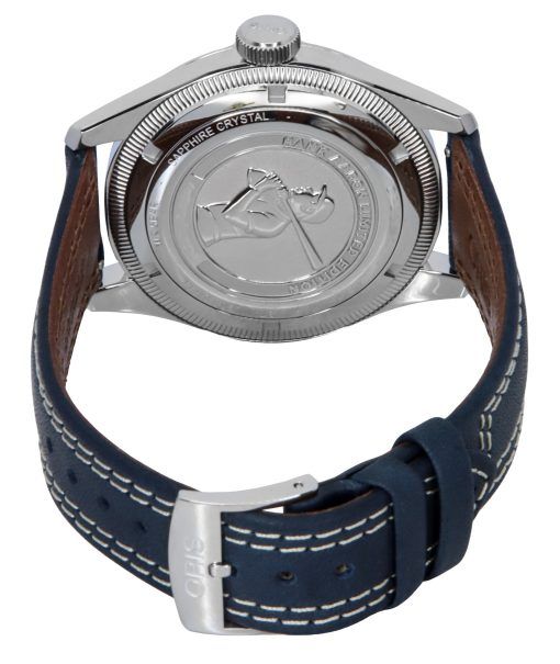 Oris Hank Aaron Limited Edition Leather Strap White Dial Automatic 01-754-7785-4081-Set Unisex Watch With Gift Set