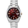 Bulova Surveyor Stainless Steel Burgundy Dial Automatic 98B422 Men's Watch
