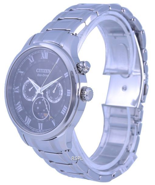 Citizen Moon Phase Black Dial Stainless Steel Eco-Drive AP1050-81E Men's Watch