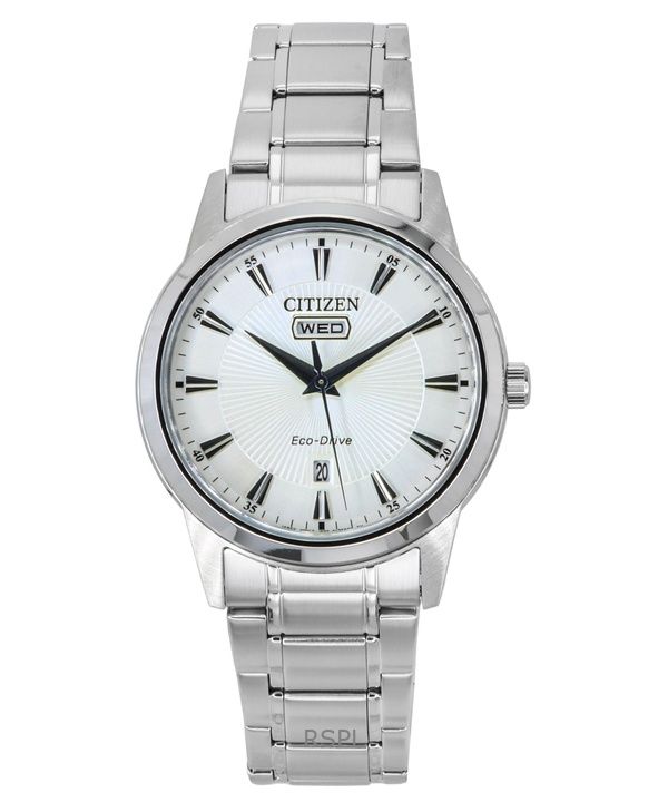 Citizen Eco-Drive Stainless Steel White Dial AW0100-86B Men's Watch