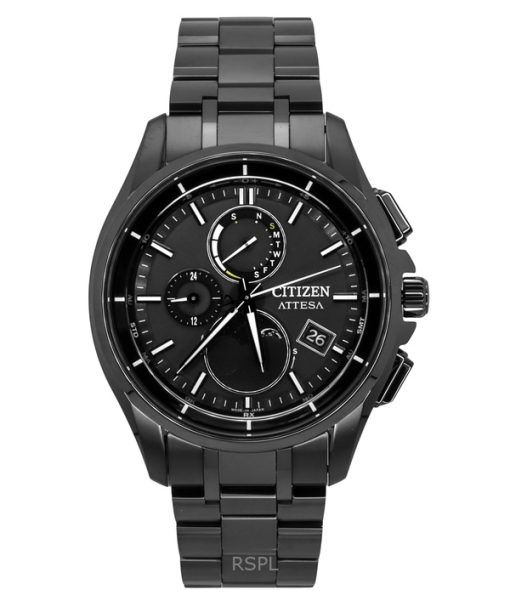 Citizen Attesa Radio-Controlled Super Titanium Black Dial Eco-Drive BY1006-62E 100M Men's Watch