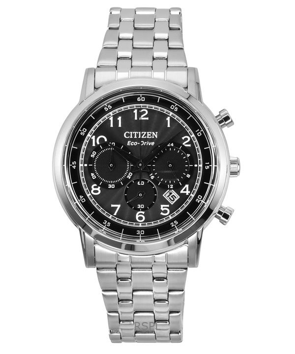Citizen Eco-Drive Chronograph Stainless Steel Black Dial CA4630-53E Men's Watch