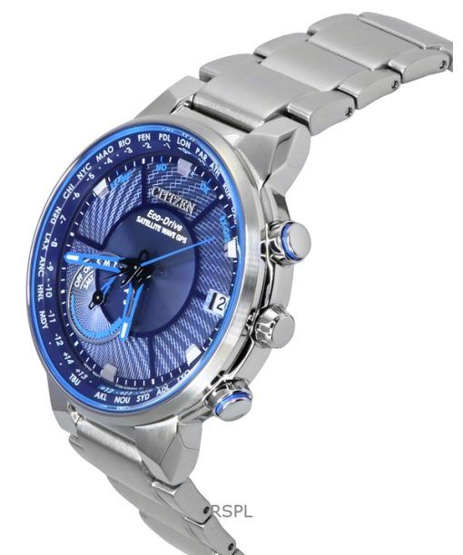 Citizen Eco-Drive Perpetual Satellite GPS Stainless Steel Blue Dial CC3030-53L 100M Men's Watch