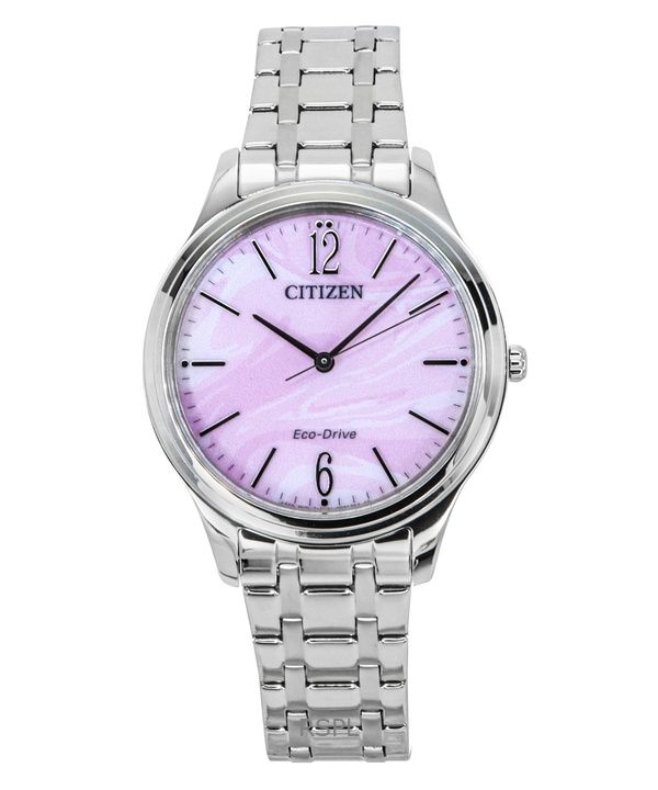 Citizen Elegance Stainless Steel Pink Dial Eco-Drive EM0411-71X Women's Watch