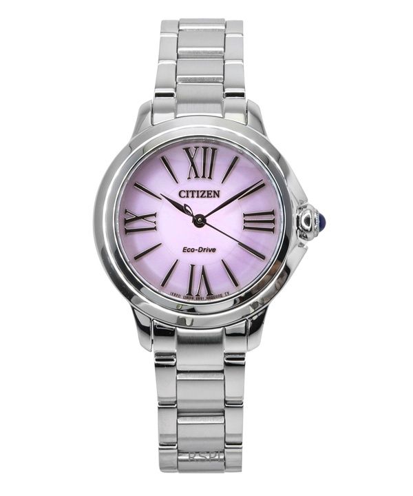 Citizen L Stainless Steel Pink Dial Eco-Drive EM1160-58X Women's Watch