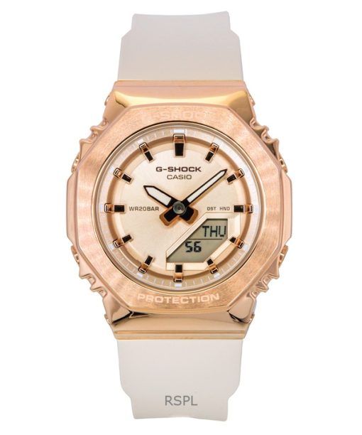 Casio G-Shock Analog Digital Bio-Based Resin Strap Rose Gold Dial Quartz GM-S2110PG-4A 200M Women's Watch