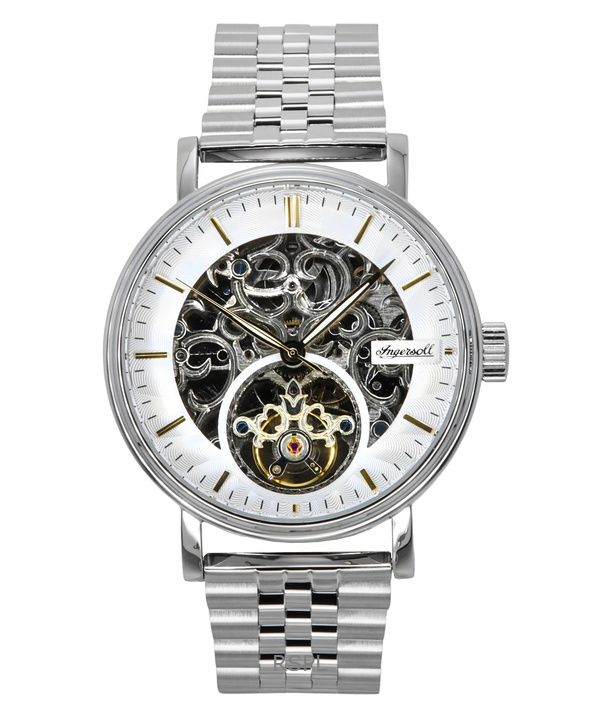 Ingersoll The Charles Stainless Steel Silver Skeleton Dial Automatic I05803B Men's Watch