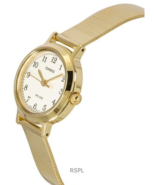 Casio Standard Analog Gold Tone Stainless Steel Cream Dial Quartz LTP-B170G-9BV Women's Watch
