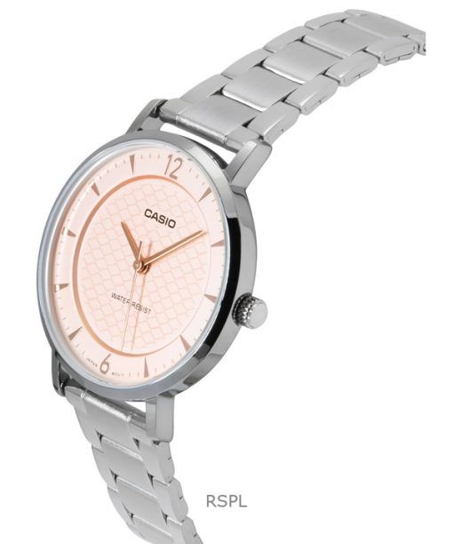 Casio Standard Analog Stainless Steel Salmon Dial Quartz LTP-VT04D-4A Women's Watch