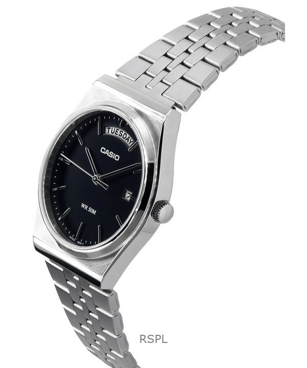 Casio Standard Analog Stainless Steel Black Dial Quartz MTP-B146D-1AV Men's Watch