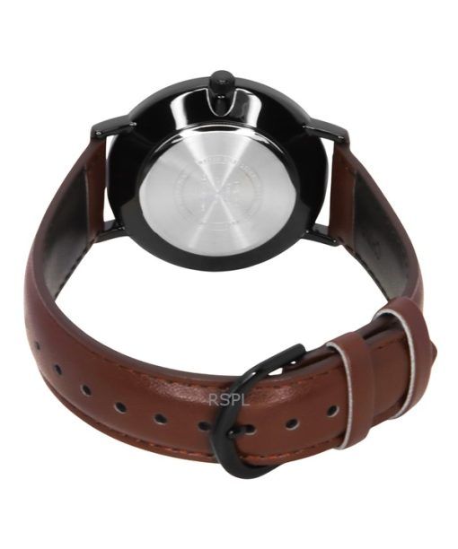 Casio Standard Analog Leather Strap White Dial Quartz MTP-VT03BL-7B Men's Watch