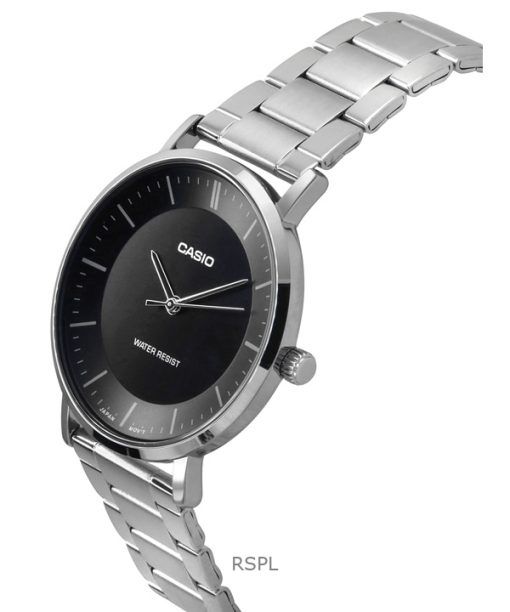 Casio Standard Analog Stainless Steel Black Dial Quartz MTP-VT04D-1E Men's Watch