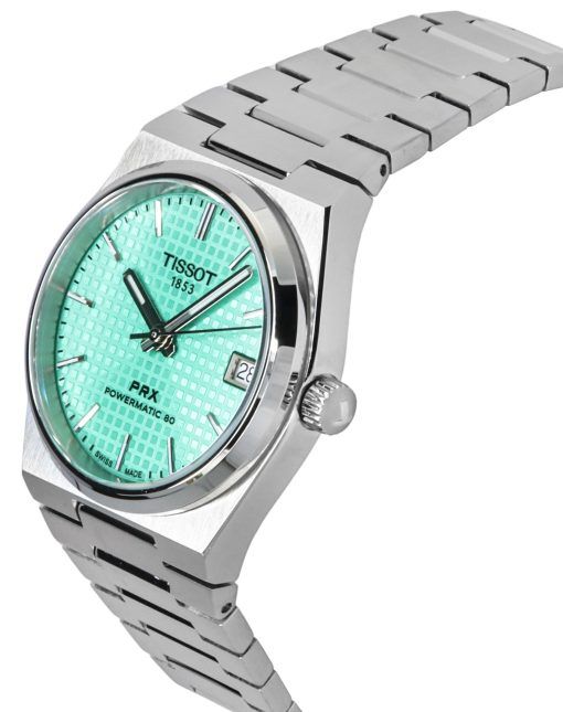 Tissot PRX Powermatic 80 Stainless Steel Light Green Dial Automatic T137.207.11.091.01 100M Unisex Watch