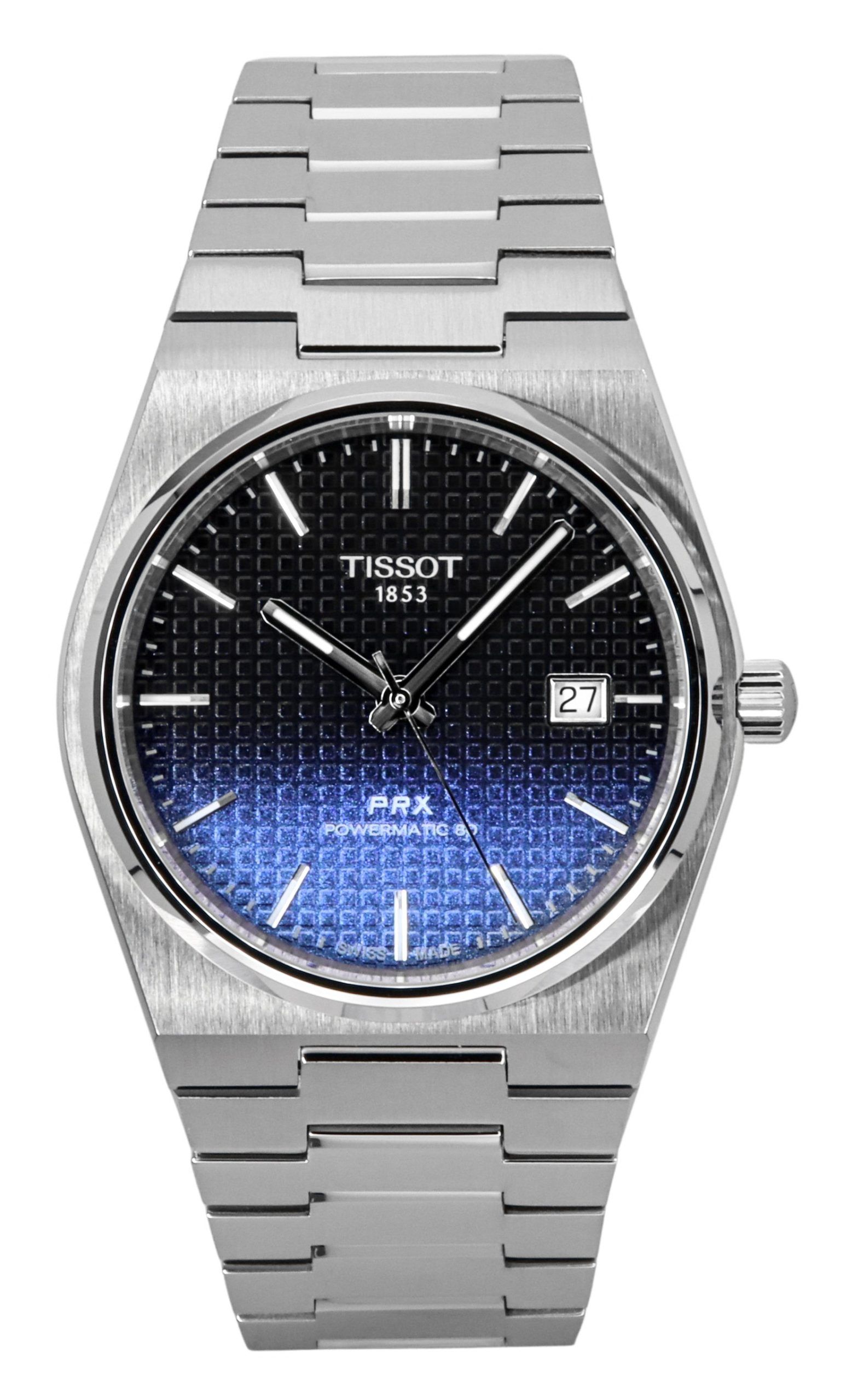 Tissot PRX Powermatic 80 Gradient Stainless Steel Black Chameleon Dial Automatic T137.407.11.051.01 100M Men's Watch