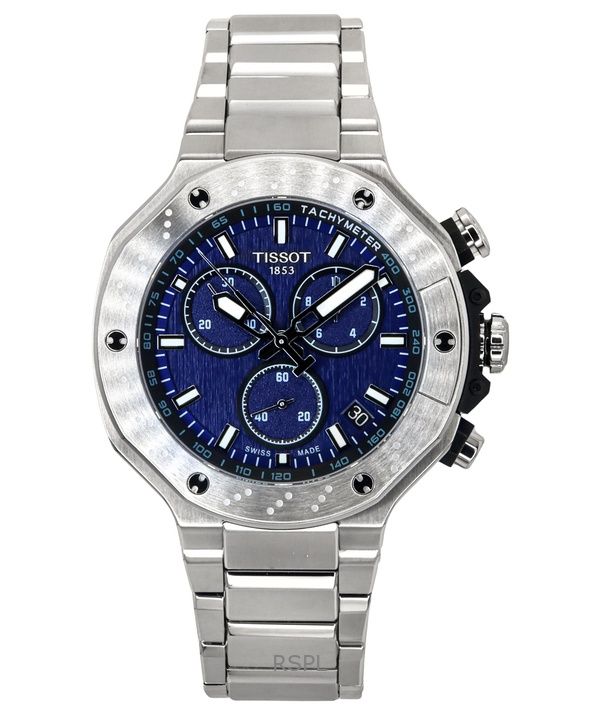 Tissot T-Race Chronograph Stainless Steel Blue Dial Quartz T141.417.11.041.00 100M Men's Watch