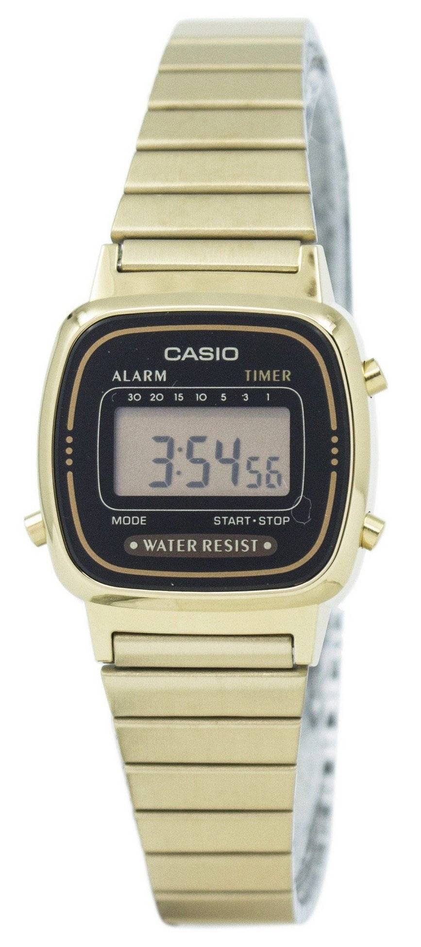 Refurbished Casio Digital Stainless Steel Alarm Timer Quartz LA670WGA-1DF Women's Watch