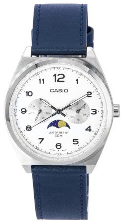 Refurbished Casio Standard Analog Moon Phase White Dial Quartz MTP-M300L-7A Men's Watch