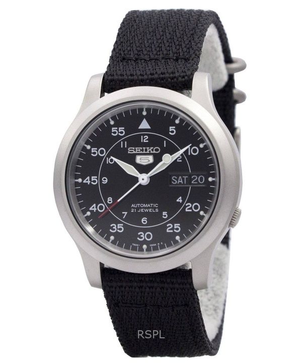 Refurbished Seiko 5 Military Black Dial Automatic SNK809K2 Men's Watch