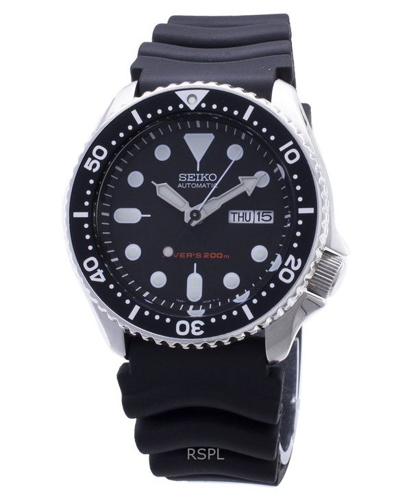Refurbished Seiko Black Dial Automatic Diver SKX007K1 Men's Watch